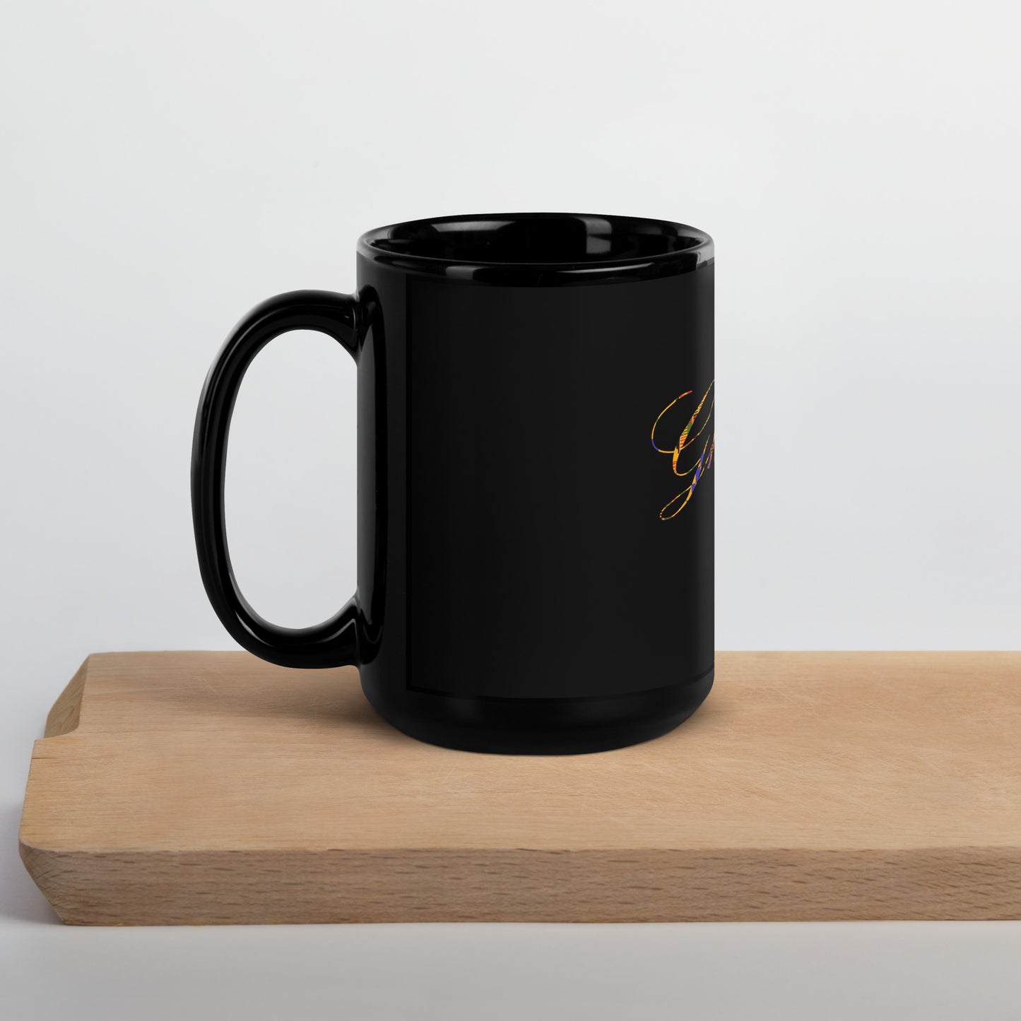 Classic Ghetteaux in Kente on Black Glossy Mug