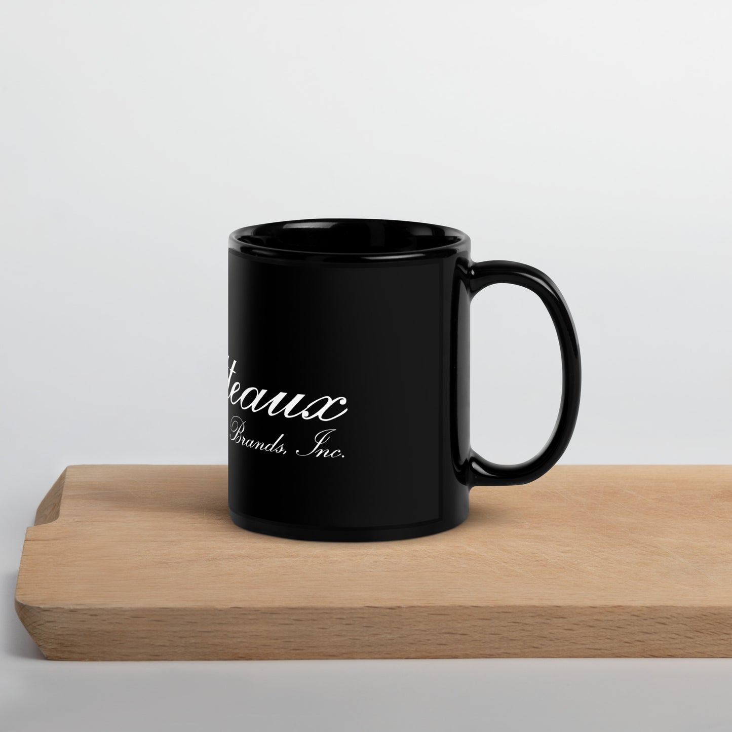 Classic Ghetteaux in White on Black Glossy Mug