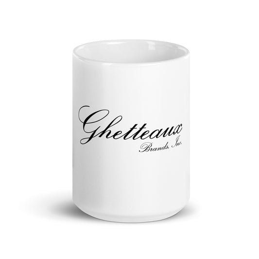 Classic Ghetteaux in Black on White Glossy 15oz Mug